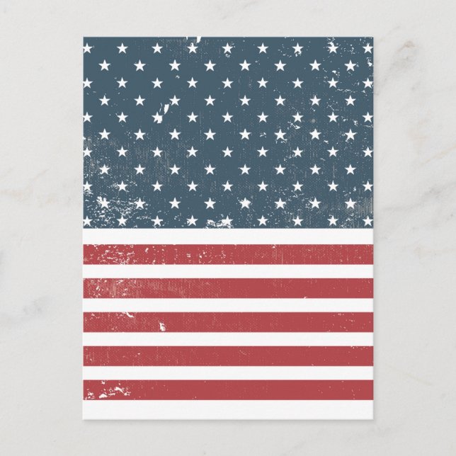 Carte Postale drapeau américain en détresse (Devant)