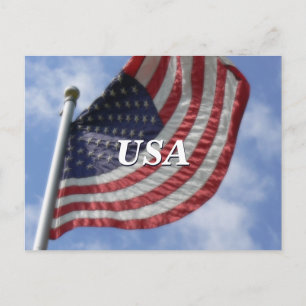 Carte Postale Drapeau américain Flying USA