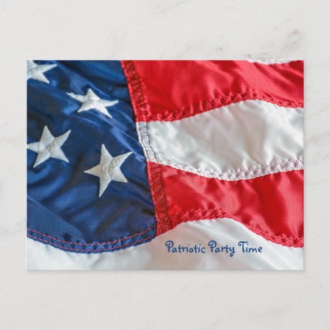 Carte Postale Drapeau américain le 4 juillet (Devant)