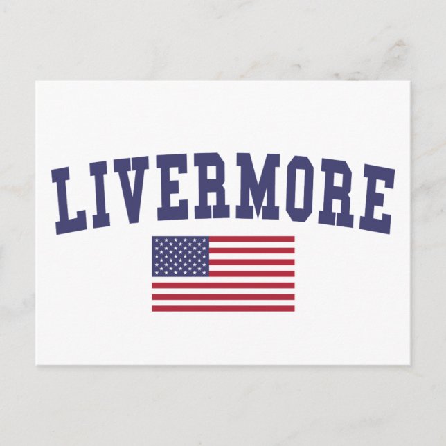 Carte Postale Drapeau américain Livermore (Devant)