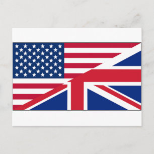 Carte Postale Drapeau américain motif étoiles rayures Union Jack