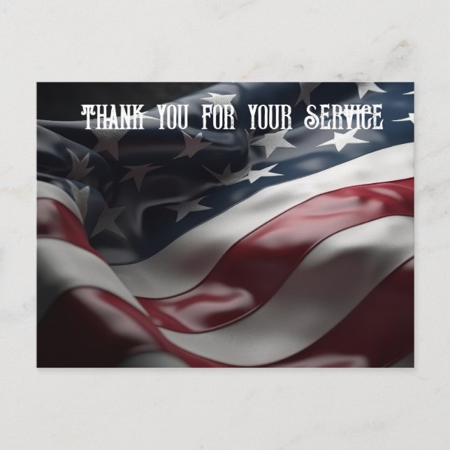Carte Postale Drapeau américain patriotique (Devant)