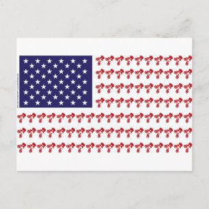 Carte Postale Drapeau américain Patriotique BMX Biker