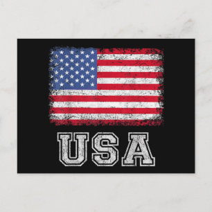 Carte Postale Drapeau américain patriotique USA pour hommes femm