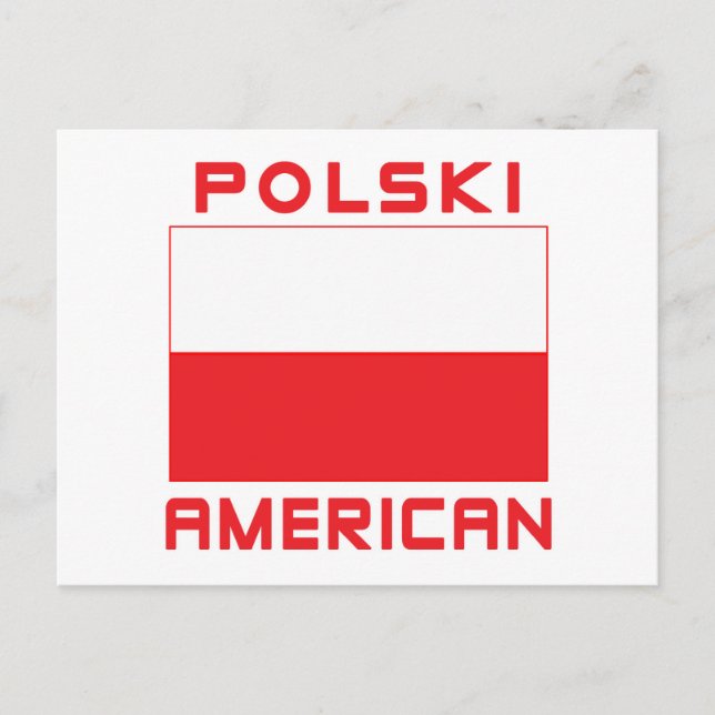 Carte Postale Drapeau américain Polski (Devant)
