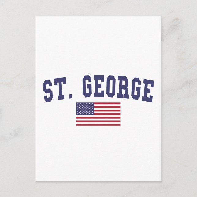 Carte Postale Drapeau américain St. George (Devant)