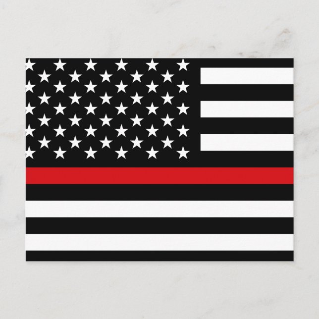 Carte Postale Drapeau américain style pompier patriotique (Devant)