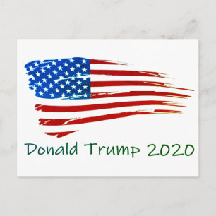 Carte Postale Drapeau américain Trump 2020