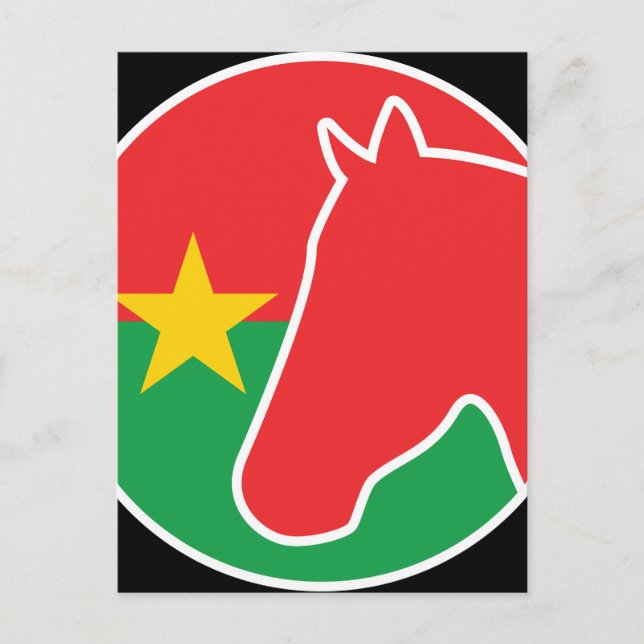 Carte Postale Drapeau animal national Burkinabé (Devant)