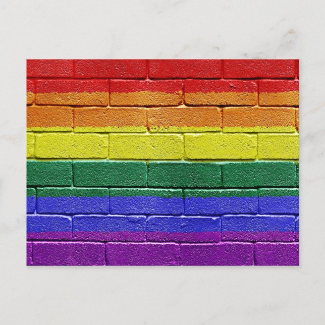 Carte Postale drapeau arc-en-ciel (Devant)