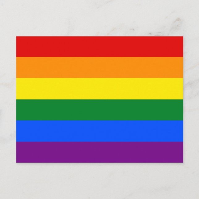 Carte Postale Drapeau arc-en-ciel LGBT (Devant)