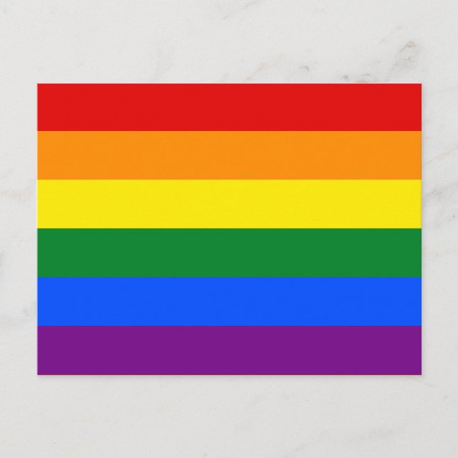 Carte Postale Drapeau arc-en-ciel (LGBT) (Devant)