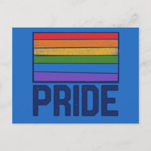Carte Postale Drapeau arc-en-ciel PRIDE
