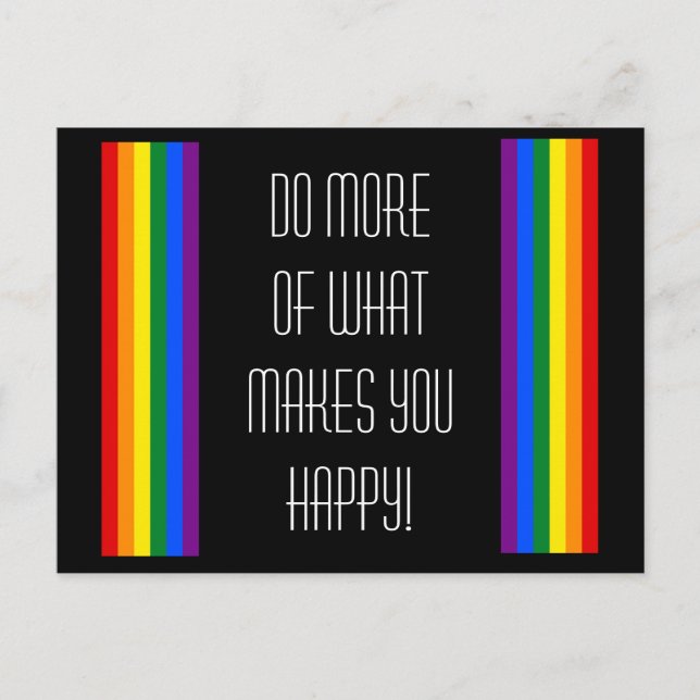 Carte Postale DRAPEAU ARC-EN-CIEL - RAYURES - Couleurs LGBT (Devant)