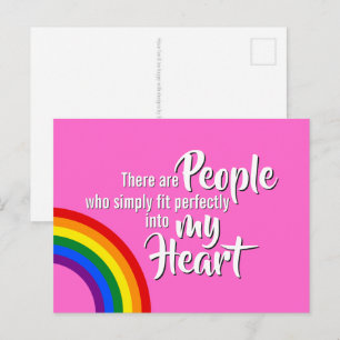 CARTE POSTALE DRAPEAU ARC-EN-CIEL - RAYURES - LGBTQA+