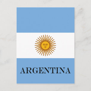 Carte Postale Drapeau argentin Bandera De Argentina