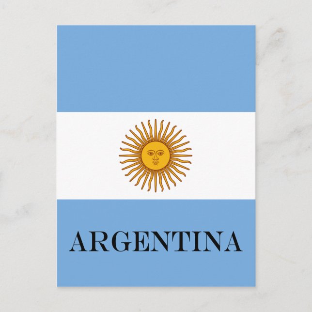 Carte Postale Drapeau argentin Bandera De Argentina (Devant)