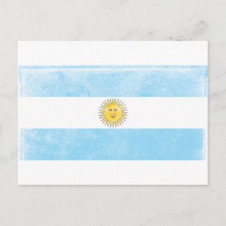 Carte Postale Drapeau argentin vintage