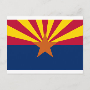 CARTE POSTALE DRAPEAU ARIZONA