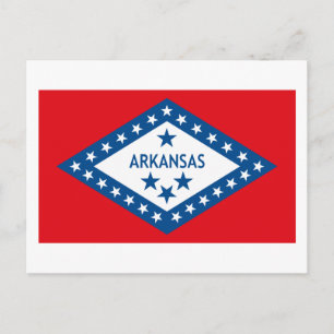 Carte postale Drapeau Arkansas