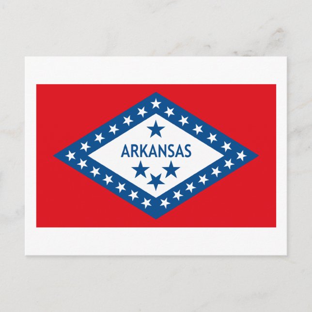 Carte postale Drapeau Arkansas (Devant)
