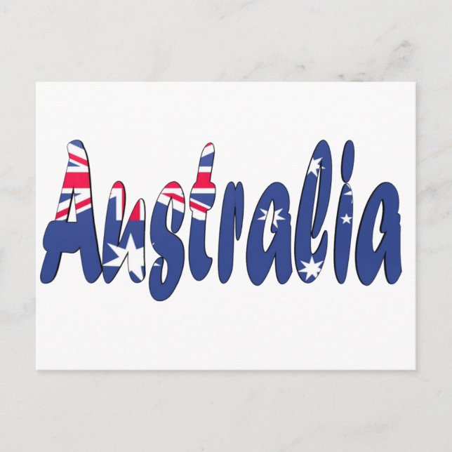 Carte Postale Drapeau Australie (Devant)