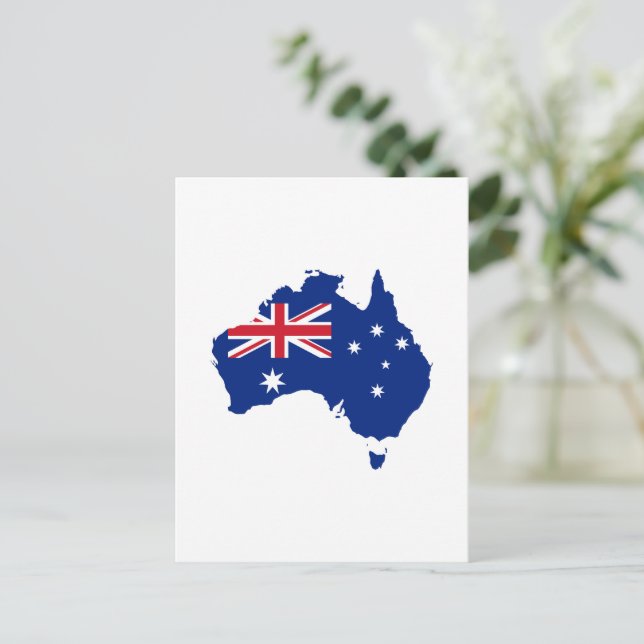 Carte Postale Drapeau australien (Debout devant)