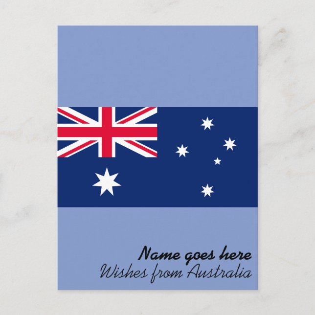 Carte Postale Drapeau Australien Personnalisable Vacances/Fêtes (Devant)