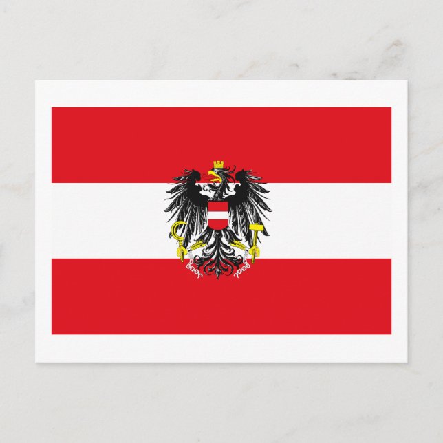 Carte postale drapeau Autriche (Devant)