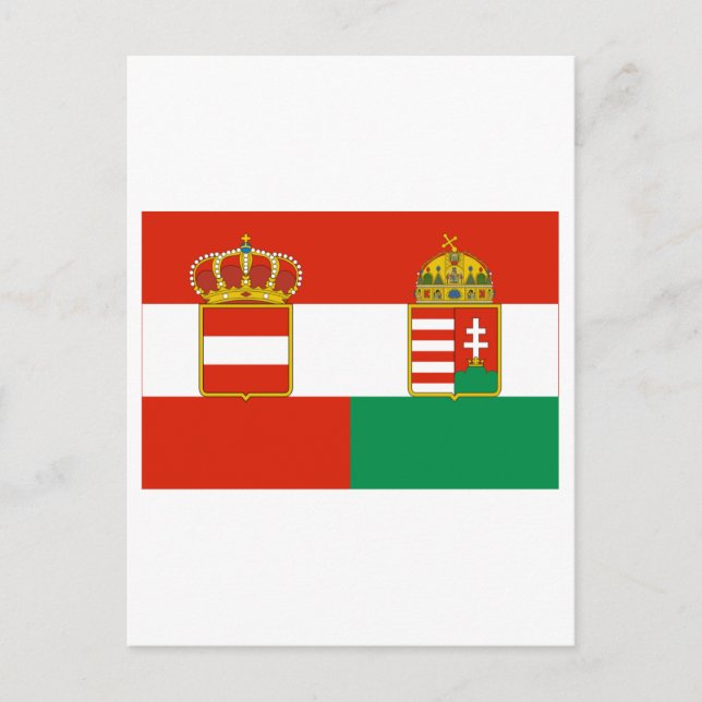 Carte Postale Drapeau Autriche-Hongrie (1869-1918) (Devant)