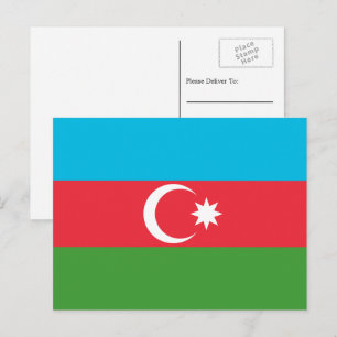 Carte Postale Drapeau azerbaïdjanais, Drapeau azéri
