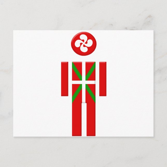 Carte Postale Drapeau basque de Garçon Euskadi (Devant)