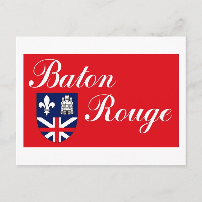 Carte postale Drapeau Baton Rouge (Devant)