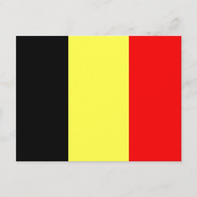 Carte Postale Drapeau Belgique (Devant)