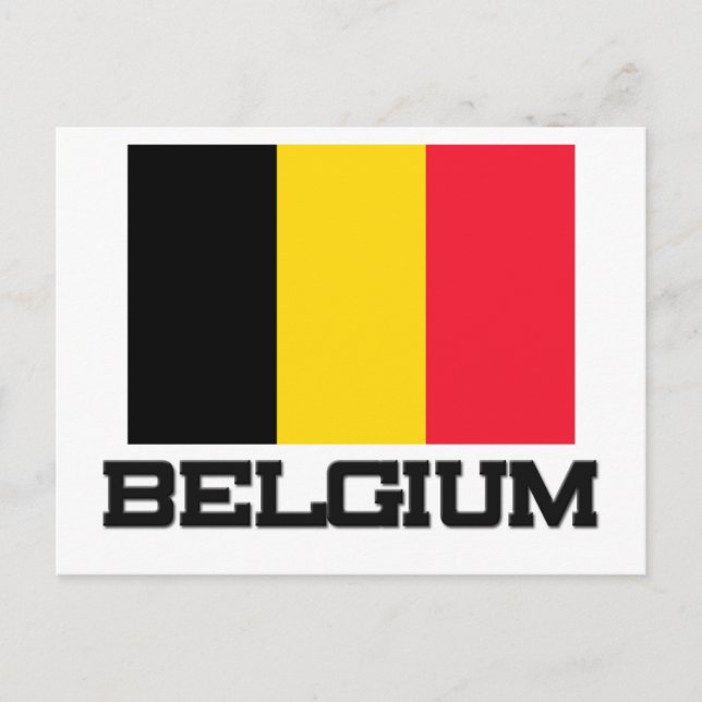 Carte Postale Drapeau Belgique (Devant)
