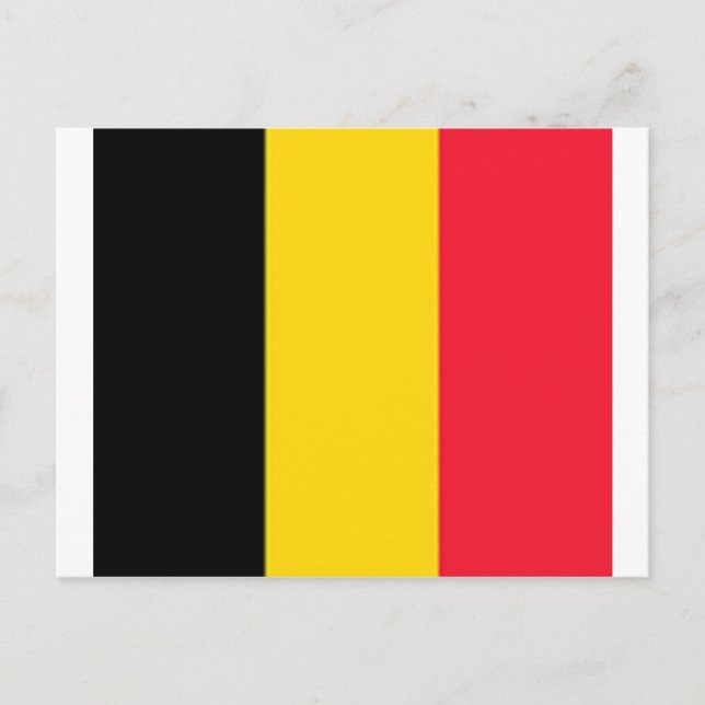 Carte Postale Drapeau Belgique (Devant)