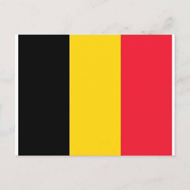 Carte Postale Drapeau Belgique (Devant)