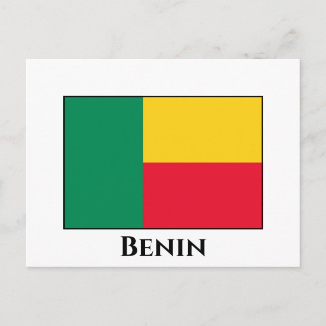 Carte Postale Drapeau Bénin (Devant)