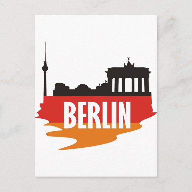 Carte Postale Drapeau Berlin (Devant)