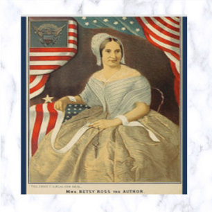 Carte Postale Drapeau Betsy Ross et phoque