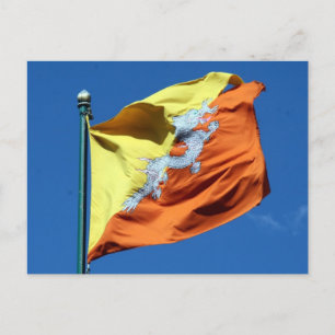 Carte Postale drapeau bhoutan