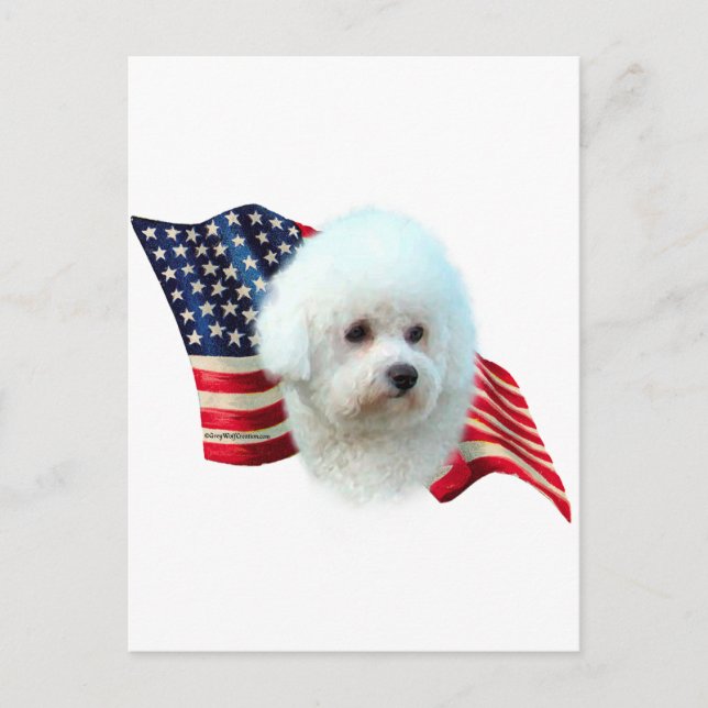 Carte Postale Drapeau Bichon (Devant)