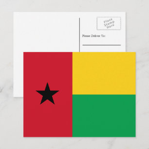 Carte Postale Drapeau Bissau-Guinée, Drapeau de la Guinée-Bissau