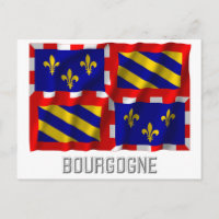 Drapeau bourgogne avec nom