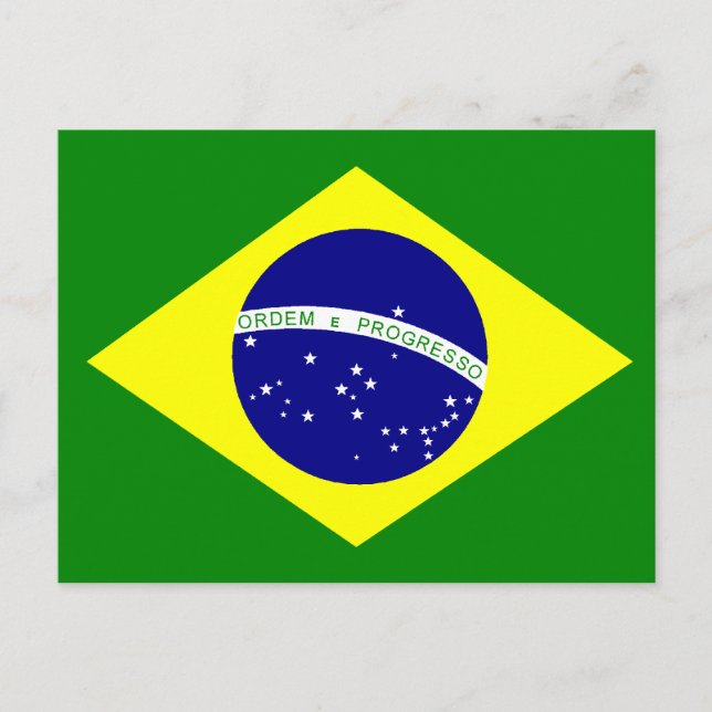 Carte Postale Drapeau brésilien (Devant)