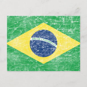 Carte Postale drapeau brésilien