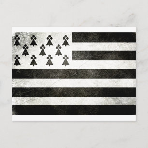 Carte Postale Drapeau Bretagne Vintage