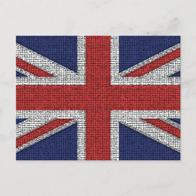 Carte Postale Drapeau britannique en lambeaux (Devant)