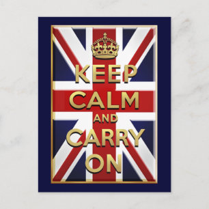 Carte Postale Drapeau britannique Keep Calm