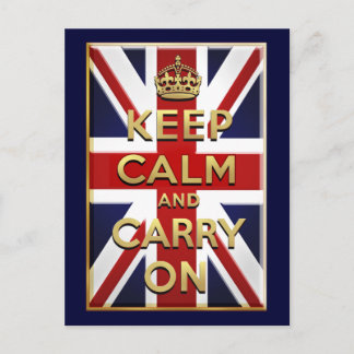 Carte Postale Drapeau britannique Keep Calm